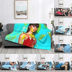 3D Print Aitana Ocana Blanket Soft Sofa Cover Throw Spanish Singer Blanket Fleece Tapestry Warm Bed Blankets for Bedroom Couch