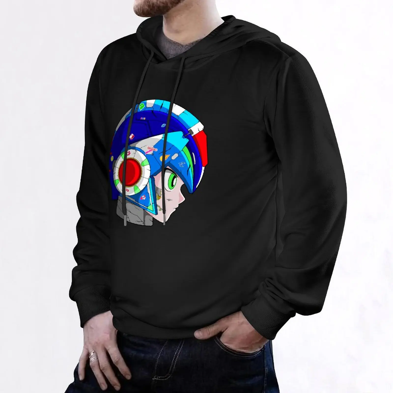 MEGAMAN X CUSTOM Pullover Hoodie men clothes men's autumn clothes korean style clothes graphic hoodie