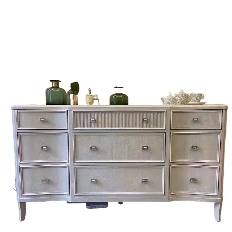 

American country Scala chest, American light luxury solid wood bedroom storage dressing cabinet TV cabinet