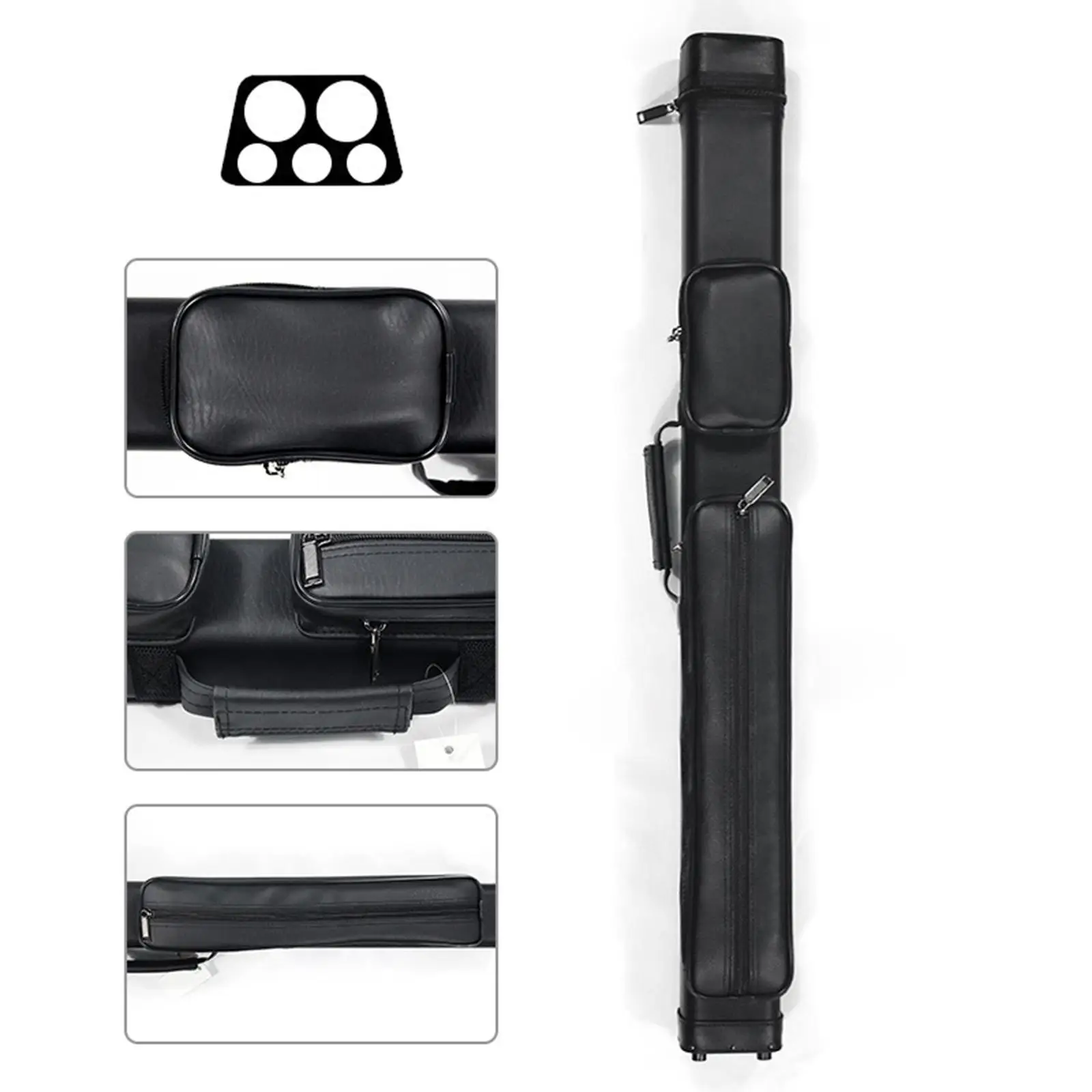 

Pool Cue Carrying Case 5 Holes Accessory Protector Portable Billiard Pool Cue