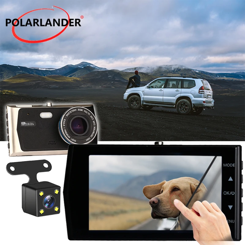 

Dual Recording Driving Recorder A17 4 inch Full HD Tools Products IPS screen(1080*720) SD/TF Card Speaker/MIC Car Accessories