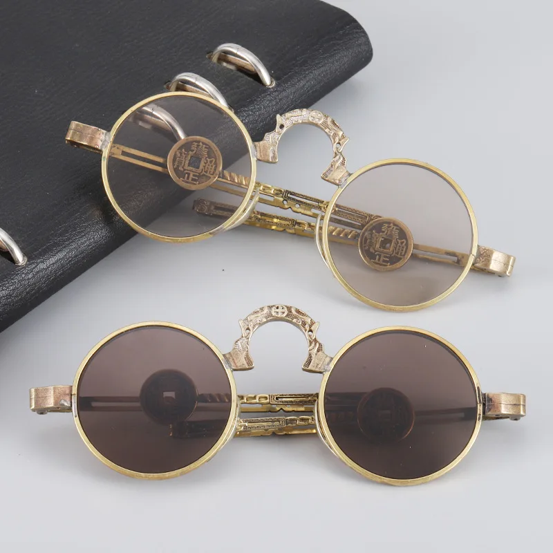 

«2025 классических круглых солнцезащитных очков премиум-класса с хрустальными линзами East Sea Stone — поляризационные очки для вождения для мужчин, дизайнерские солнцезащитные очки