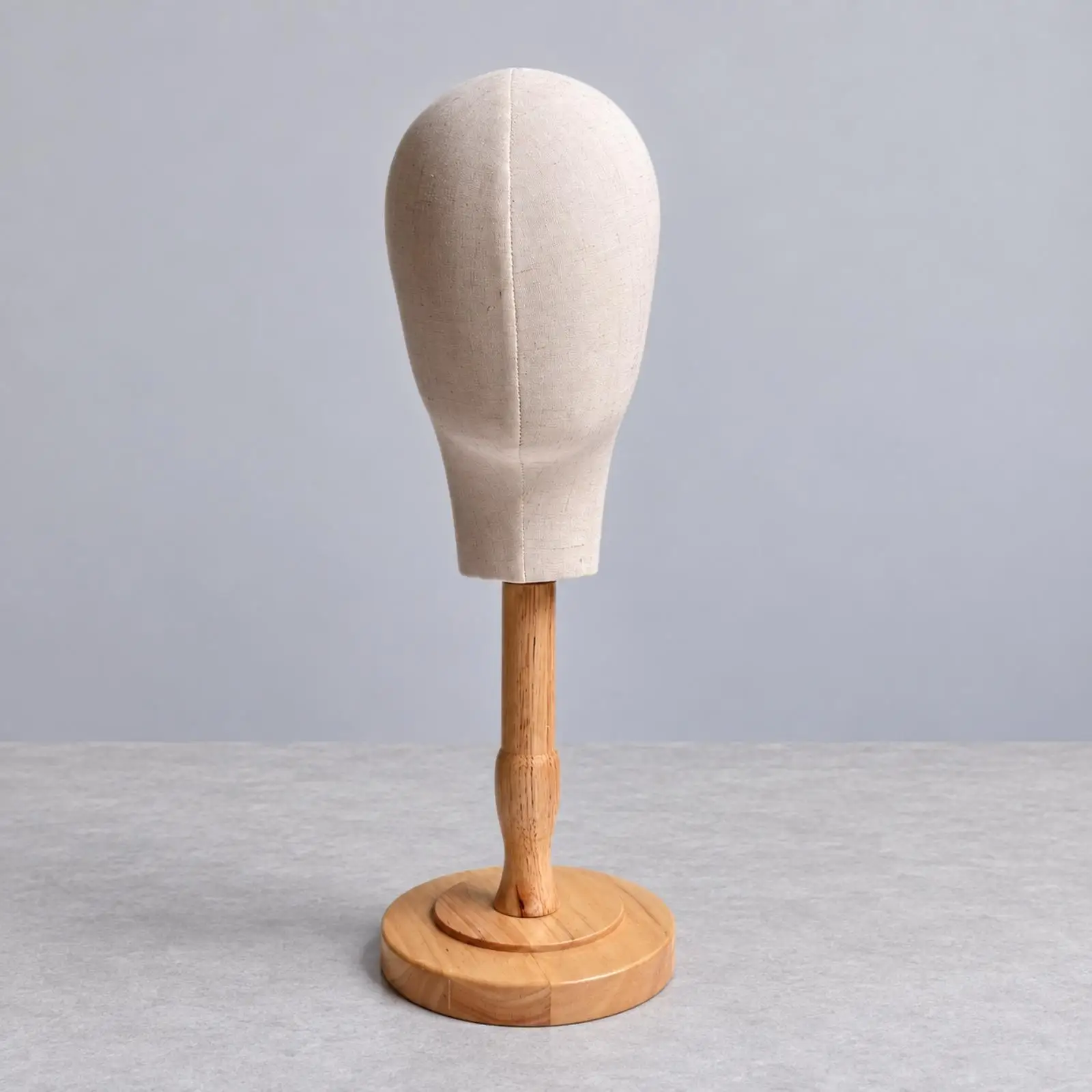 Canvas Mannequin Head Easy to Assemble Hat and Hairpiece Display Mannequin textileCovered Head Form Display Lightweight