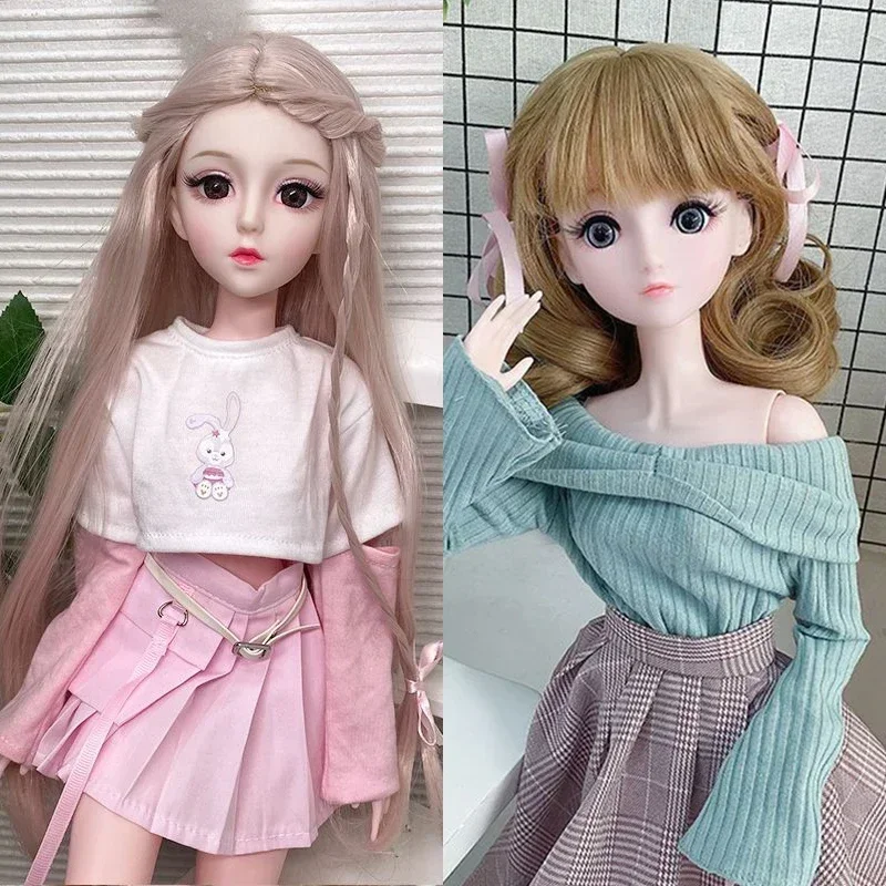 

1/3 Bjd Doll Full Set Fashionable 60cm Dolls with Clothes and Shoes Toys for Girls Dolls for Girls