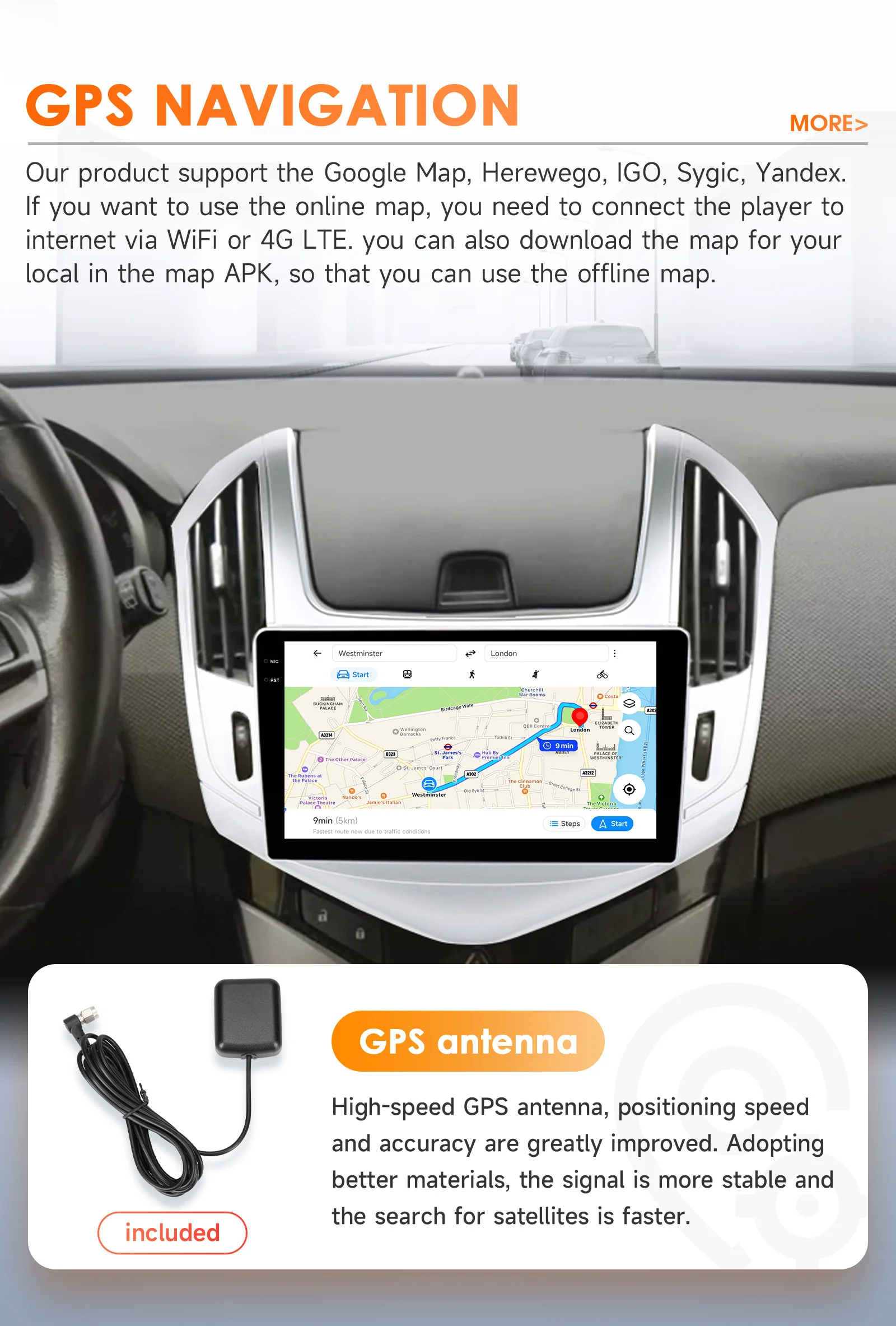 Hizpo 2din Android 14 Car Radio Multimidia For Chevrolet Cruze J300 J308 2012-2015 Video Player Navigation GPS Head Unit Carplay