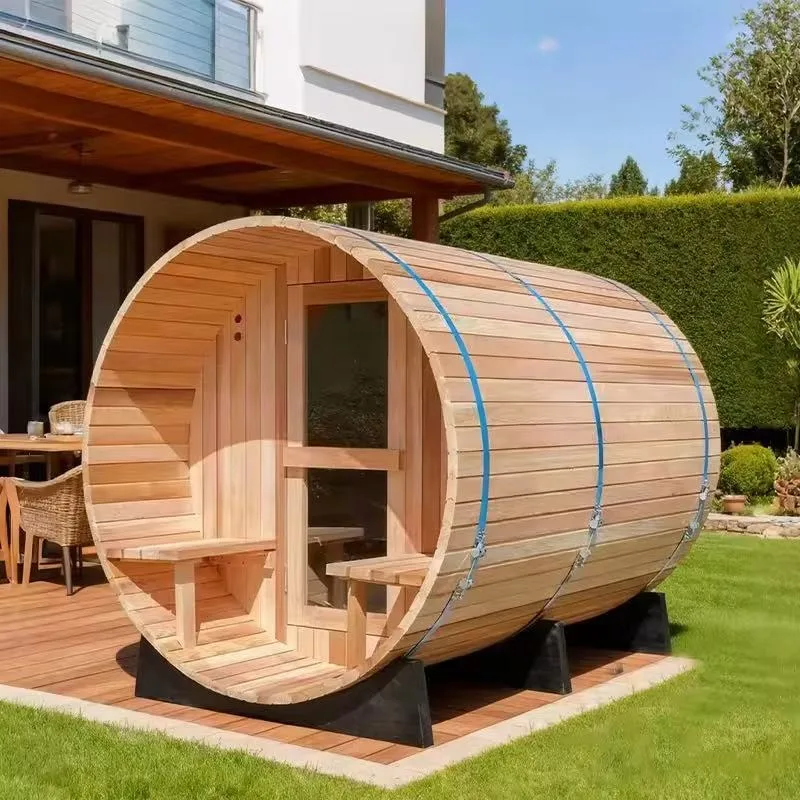 Hemlock/Red Cedar Handmade Outdoor Bucket Sauna