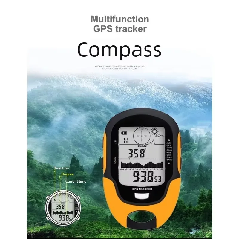 Outdoor altimeter GPS compass FR510A with temperature and humidity sensor, suitable for hiking and mountaineering
