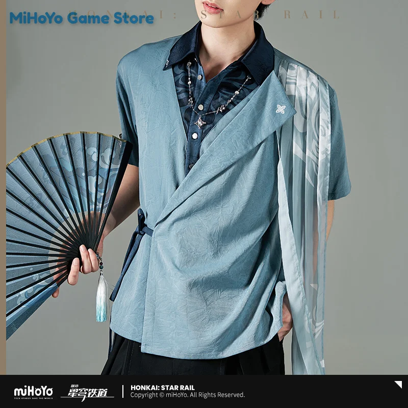 

【 Original 】Feixiao Short-sleeved Shirt MiHoYo Honkai Star Rail Feixiao Theme Impression Shirt Cosplay Halloween Birthday Gift
