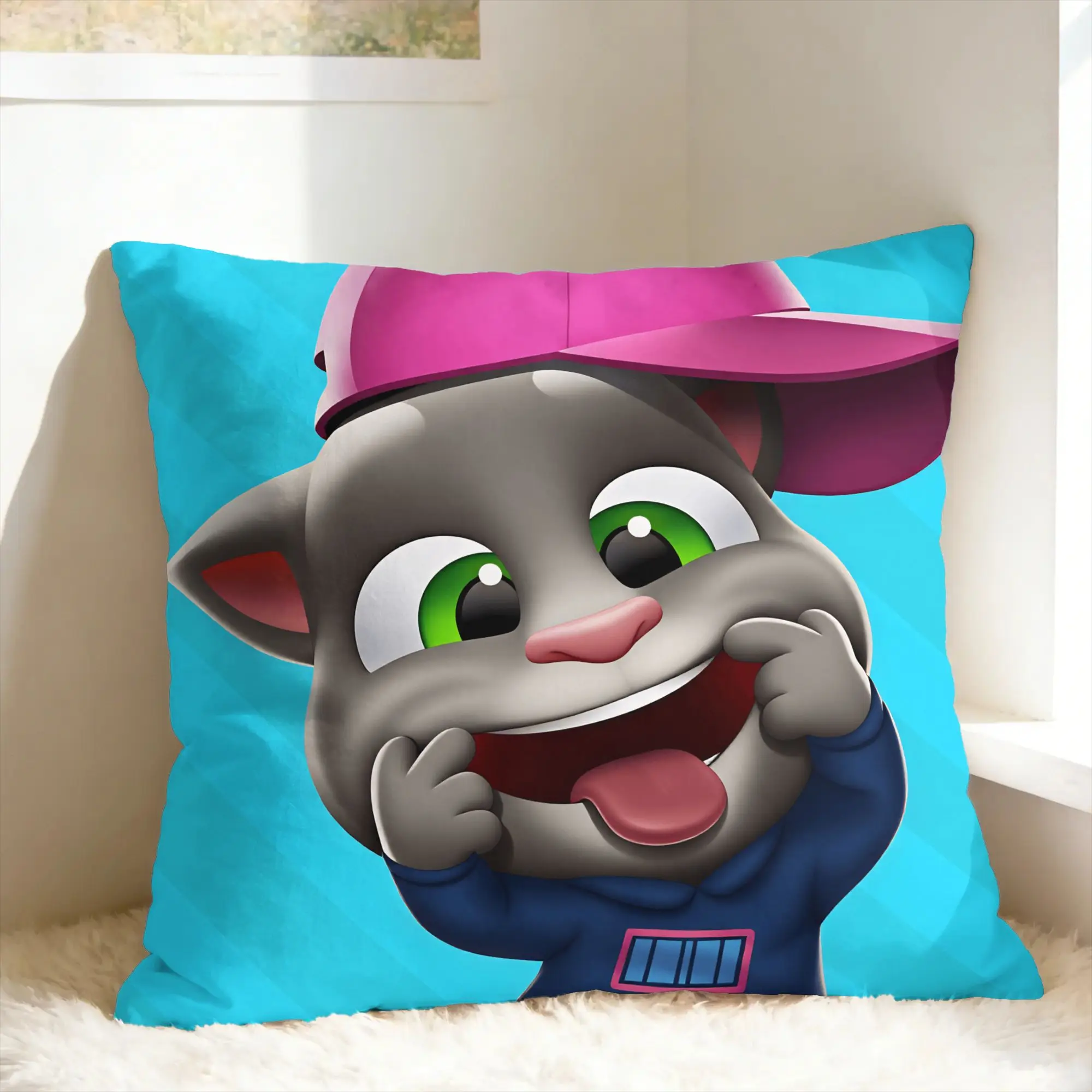 Pillow Cover Decorative T-Talking T-Tom And F-Friends  Vintage Pillow Case For Sofa Bedroom Home Decor Pillowcases