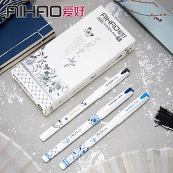 AiHao Brand Gel-Ink Pen, 12pcs/dozen Chinese Style Roller Tip Pen, Office Work Pen, High Quality