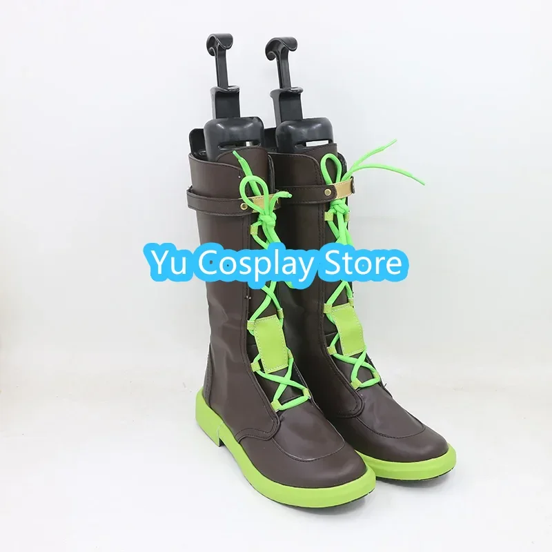 Game Nu: Carnival Quincy Cosplay Shoes PU Leather Shoes Halloween Carnival Boots Cosplay Prop Custom Made