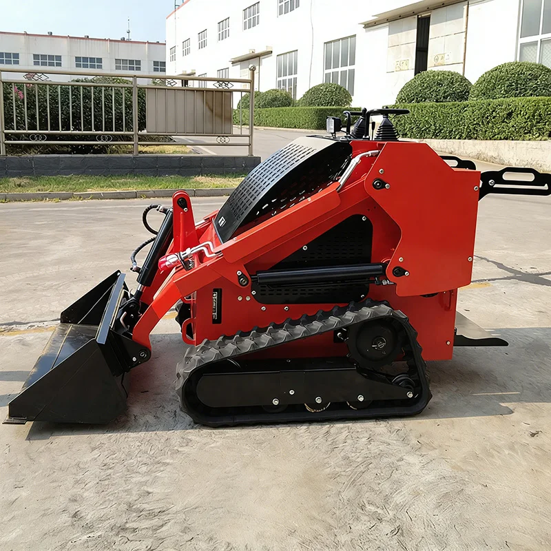 High-efficiency Tracked Skid Steer Loader, Diesel, CE Certified, Small Tracked Loader, Suitable for Indoor Operation.