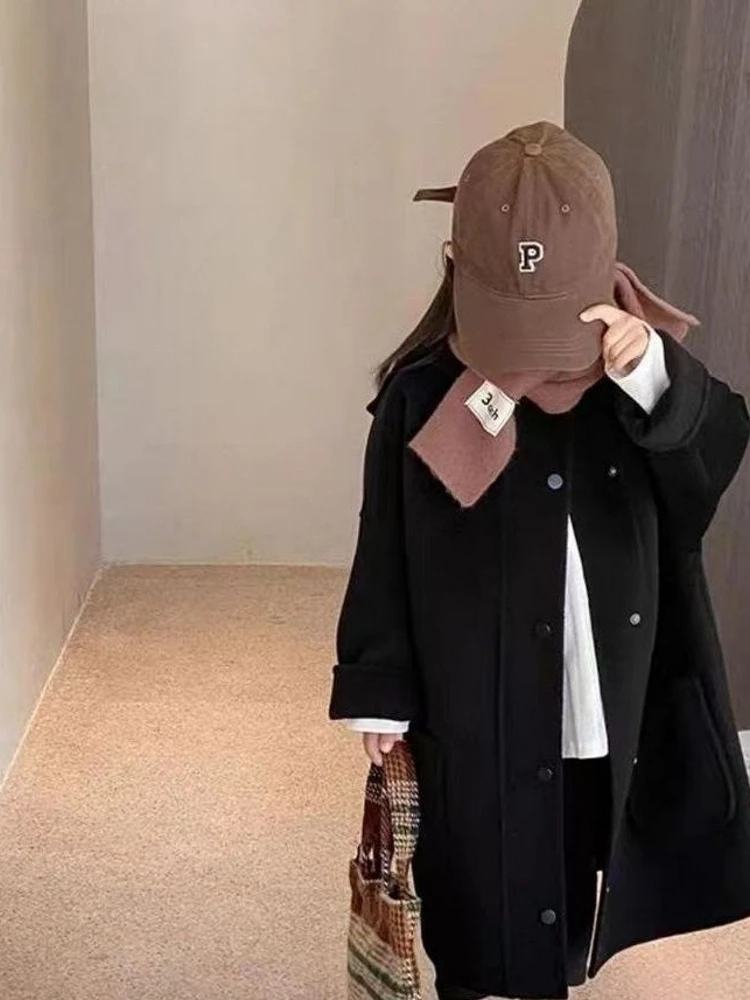 double-sided-woolen-coat-kids-faion-autumn-winter-velvet-jaet-hidden-button-design-korean-sle-big-girls-outerwear