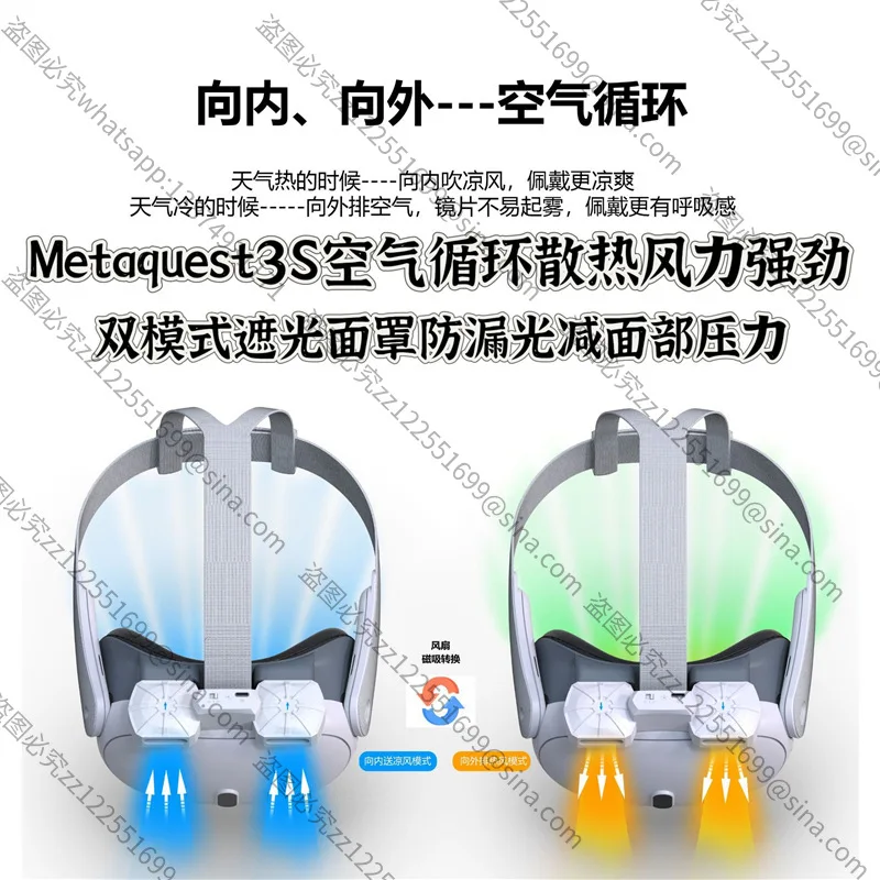 Adapt To Metaquest3S Air Circulation Heat Dissipation Replacement Mask Quest3S Anti-atomization Replacement Mask Accessories