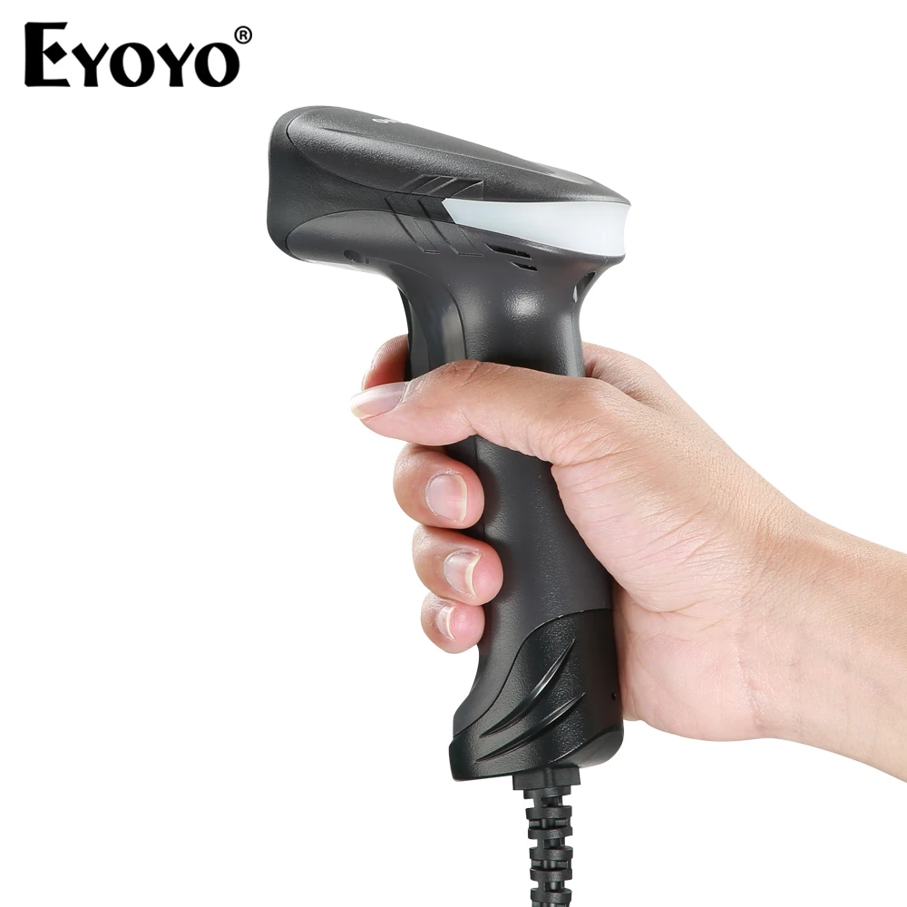 Eyoyo EY-H1 USB Wired 1D&2D Barcode Scanner QR Code PDF417 Data Matrix Image Handheld Screen Bar Codes Reader Automatic Scanning