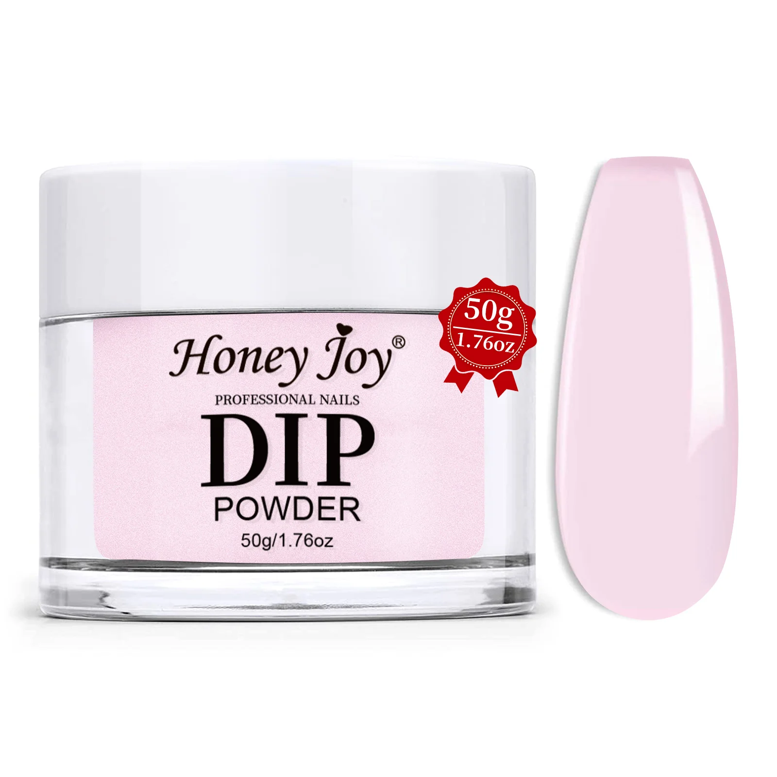 Honey Joy 50g Dipping Nail Powder Pink Clear Nude Dip Powder Nature Dry Without Lamp Cure for French Nail Art DIY Salon Effect