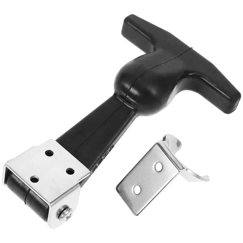 T-Handle Hasp Cabinet Latch Rubber Buckle Flexible Draw Cabinet Latches Elastic Car Engine Hood Catch Tool Box Cabinet Vehicle