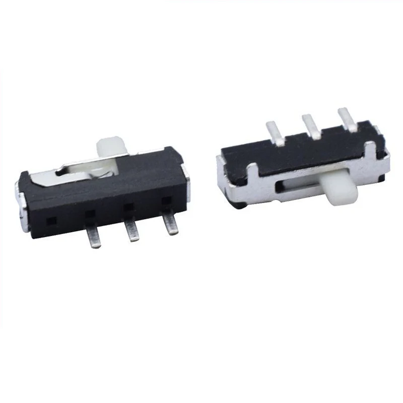 10pcs MSK-03 toggle switch three pin two speed horizontal SMT with fixed foot sliding switch toy switch