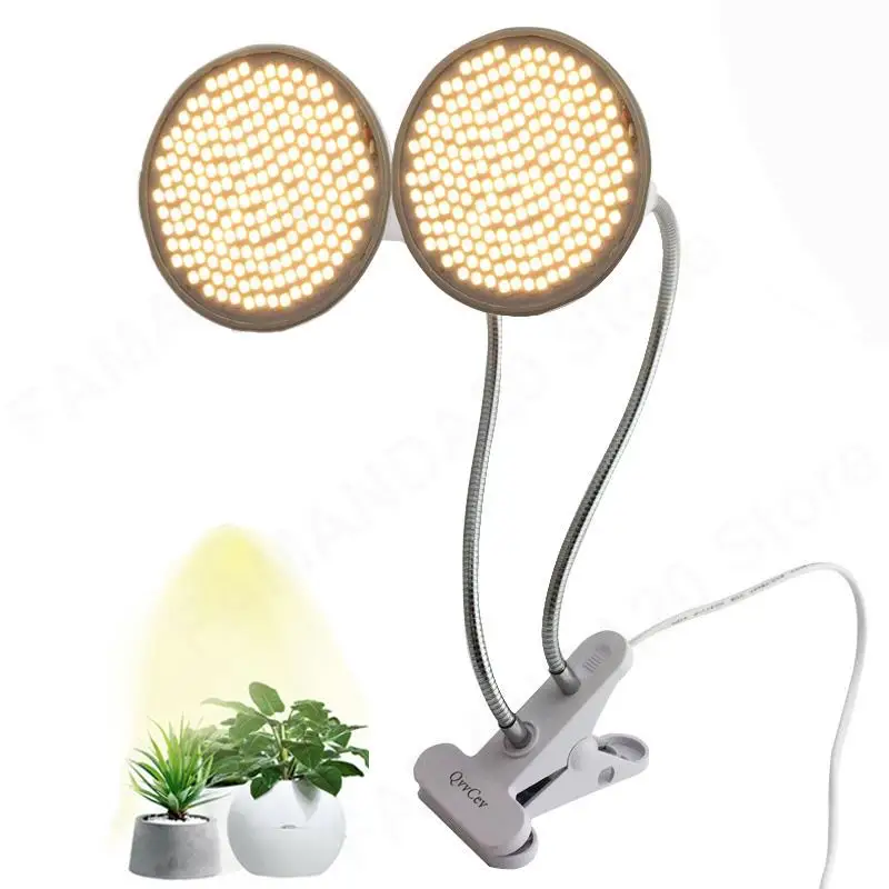 1 2 3 Head LED Sunlight Grow Light Plant Growing LFull Spectrum Phyto Yellow Lamp Hydro Fitolamp Growbox Clip Veg Flower m20