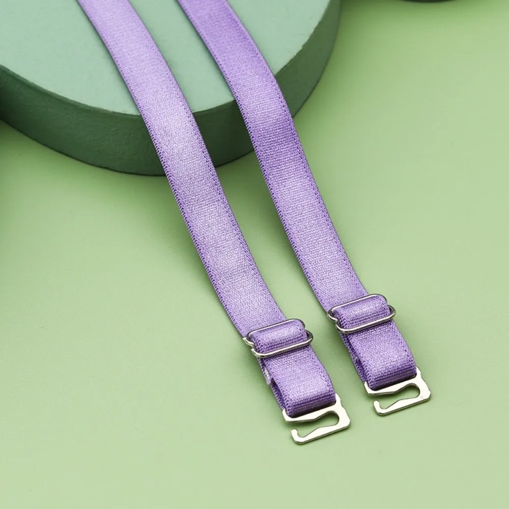 Adjustable Stainless Steel Double-Shoulder Bra Straps Solid Color Replacement Anti-Slip Bra Straps Bra Shoulder Straps Women