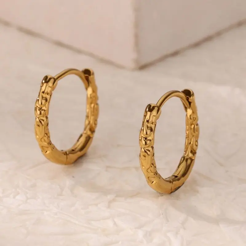 

Twisted Hoop Earrings for Women Round Stainless Steel Gold Color Earrings 2024 Trend Waterdrop Elegant Aesthetic Jewelry aretes
