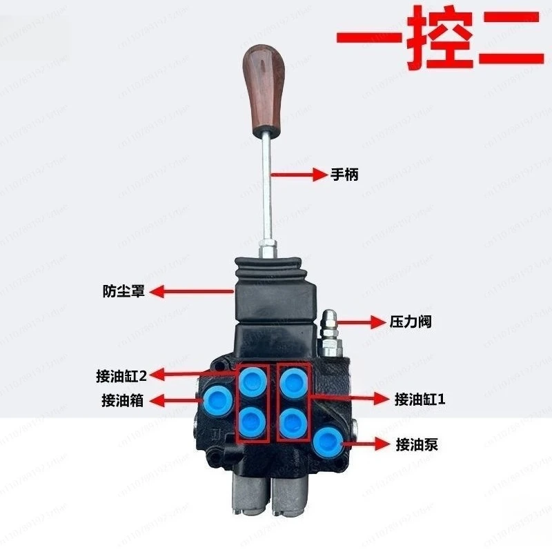 Hydraulic Multi-way Valve ZT12 Distributor  Control Two Belt Bridge Can Be Connected in Series Forklift Distributor 2 Control 3