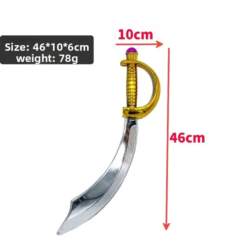 43cm/16.93in Nóż Piracki PU Katana Model Plastikowe Rekwizyty Gadżety do Gier Kreatywność Cosplay Ozdoby Zabawka Dekoracja na Imprezę Prezent