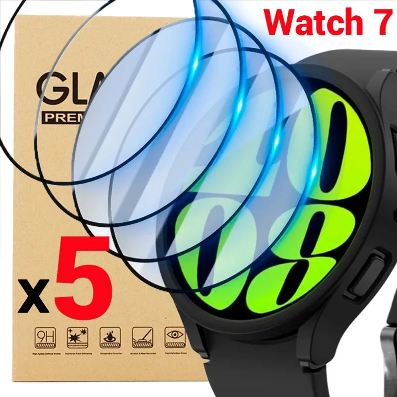 5-1PCS 3D Curved Watch Films for Samsung Galaxy Watch 740mm 44mm 47mm Anti Scratch Screen Protector Smartwatch Protective Films