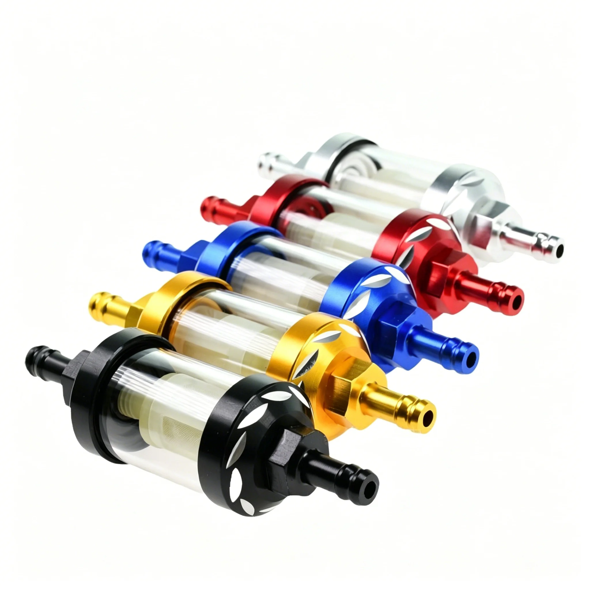 CENJITION 8mm CNC Aluminum Alloy Glass Gas Fuel Filter for Dirt Pit Bike 125cc-160cc, CRF70/90/110, TTR100/110, KLX65 Oil Filter