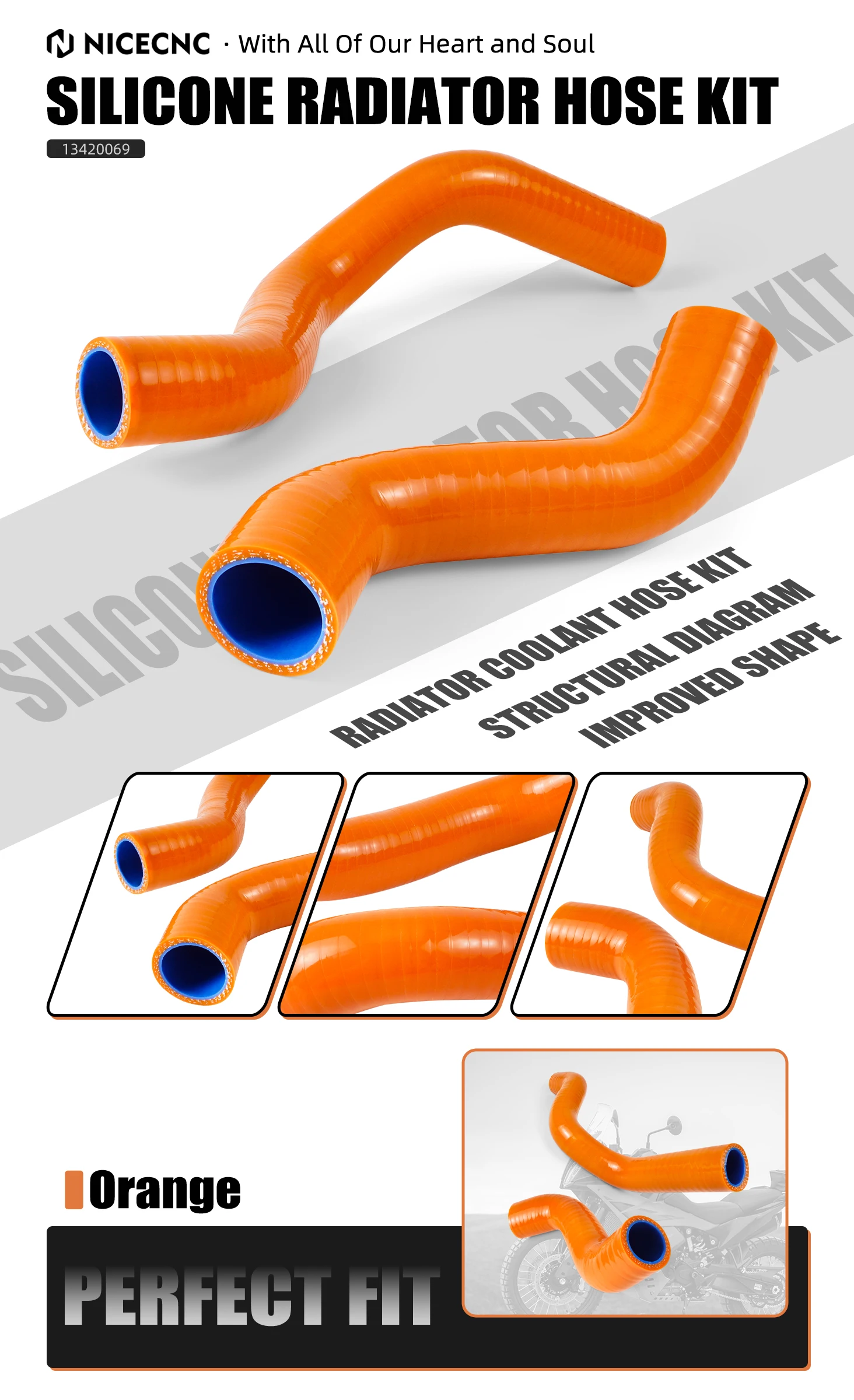 Für KTM 790 890 Adventure R/Rally 2019-2025 Thermostatgehäuseabdeckung Kühlerschlauch-Set Husqvarna Norden 901/Expedition 2022-25 – Detail 21