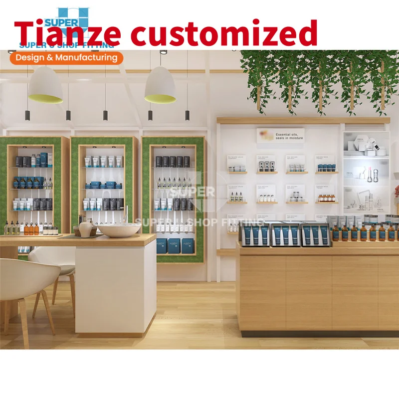 (customized)Beauty Salon Supply Fixtures Retail Cosmetics Beauty Store Furniture Personal Skin Care Shop Interior Display