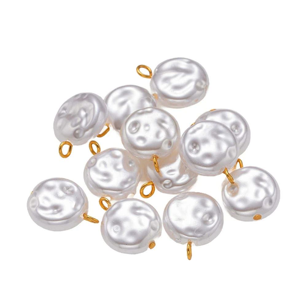 

10pcs/Lot Imitation Pearl Dangles Irregular Charms Pendant For DIY Bracelet Necklace Earring Jewelry Making Supplies Accessories