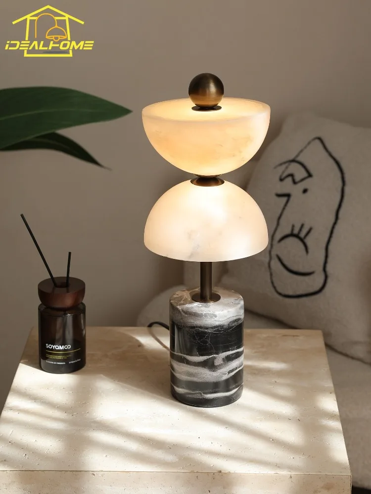 Spanish Design Minimalist Marble Table Lamp LED Designer Modern Desk Light Hotel Restaurant Study Model Living Room Sales Office