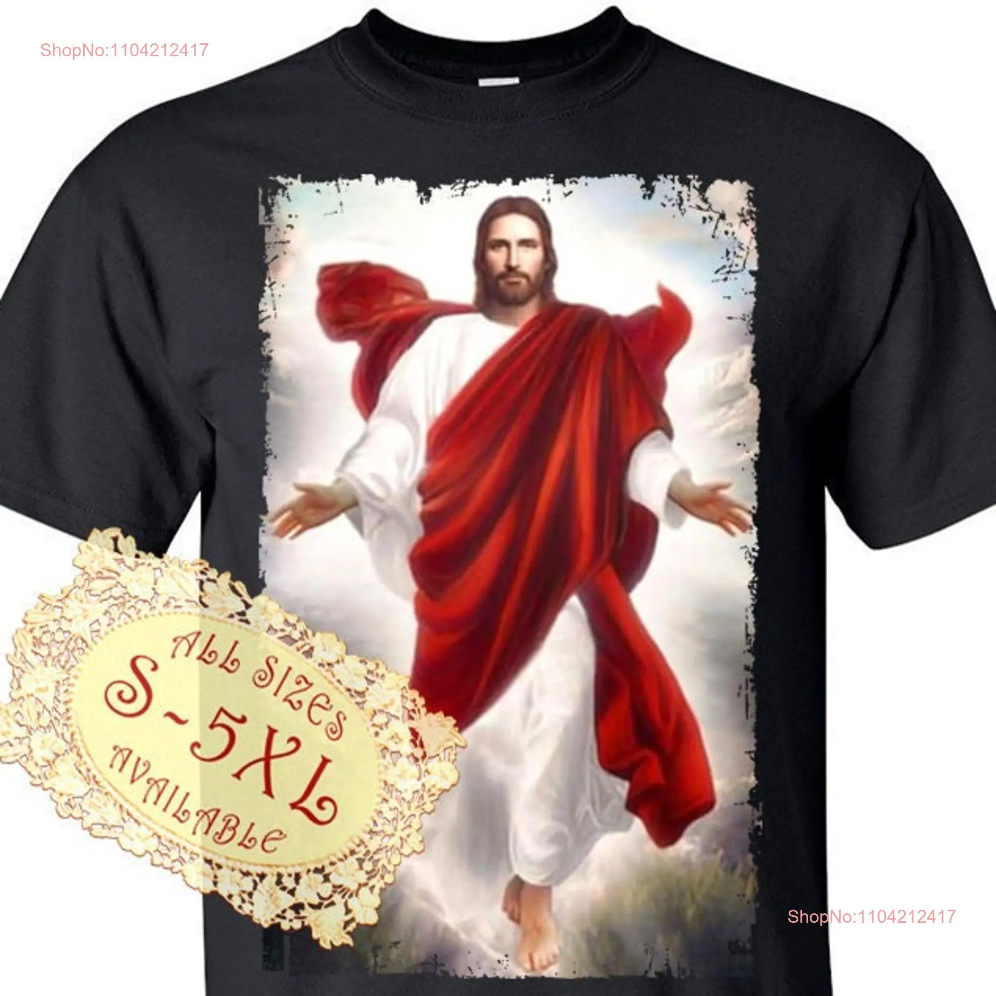 Jesus Christ V170 DTG PRINT Men T Shirt S M L XL 2XL 3XL 4XL 5XL long or short sleeves