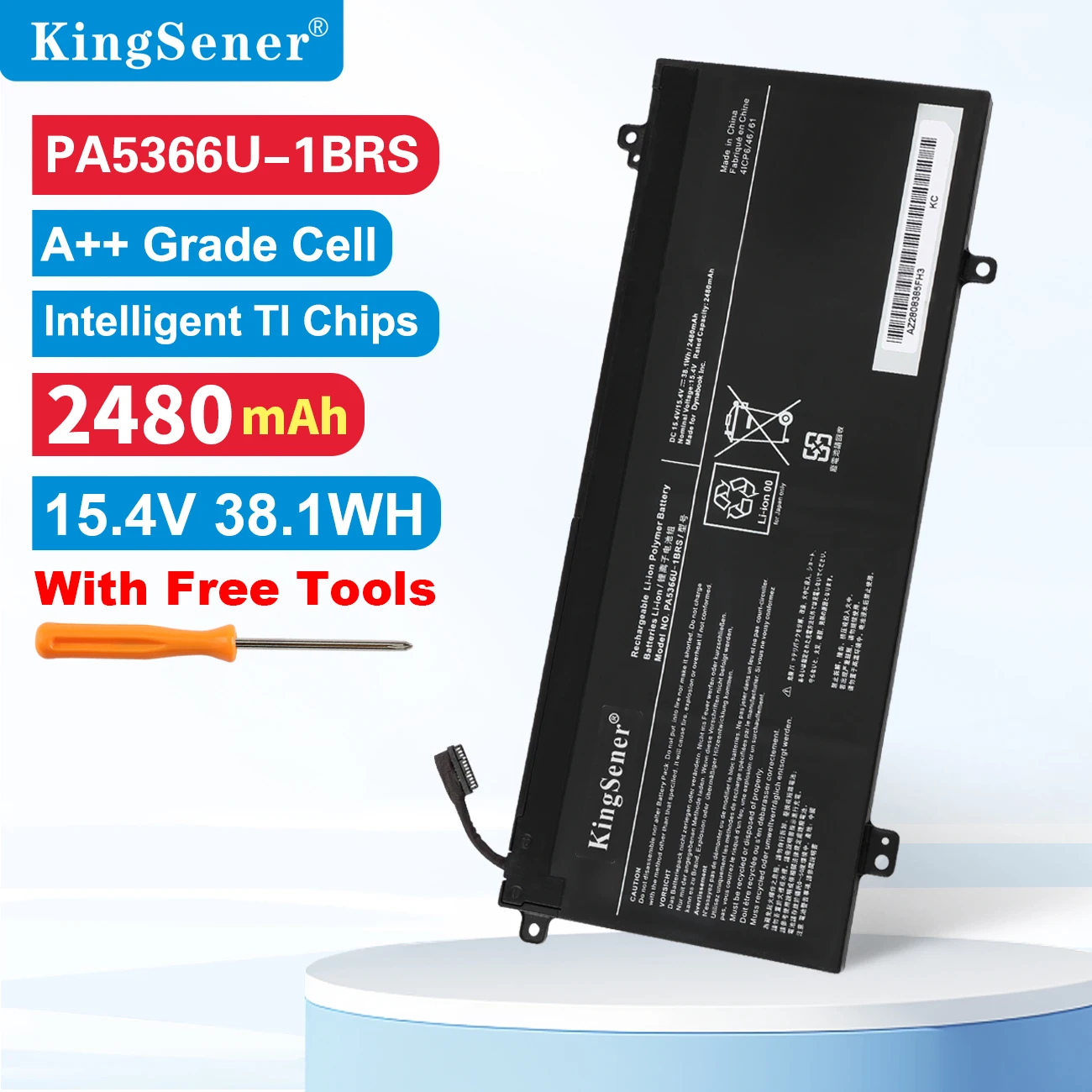 

KingSener PA5366U-1BRS Laptop Battery For Toshiba Dynabook Satellite Pro L50-G 11P 13Q 138 15Q 17P Series 4ICP6/47/61