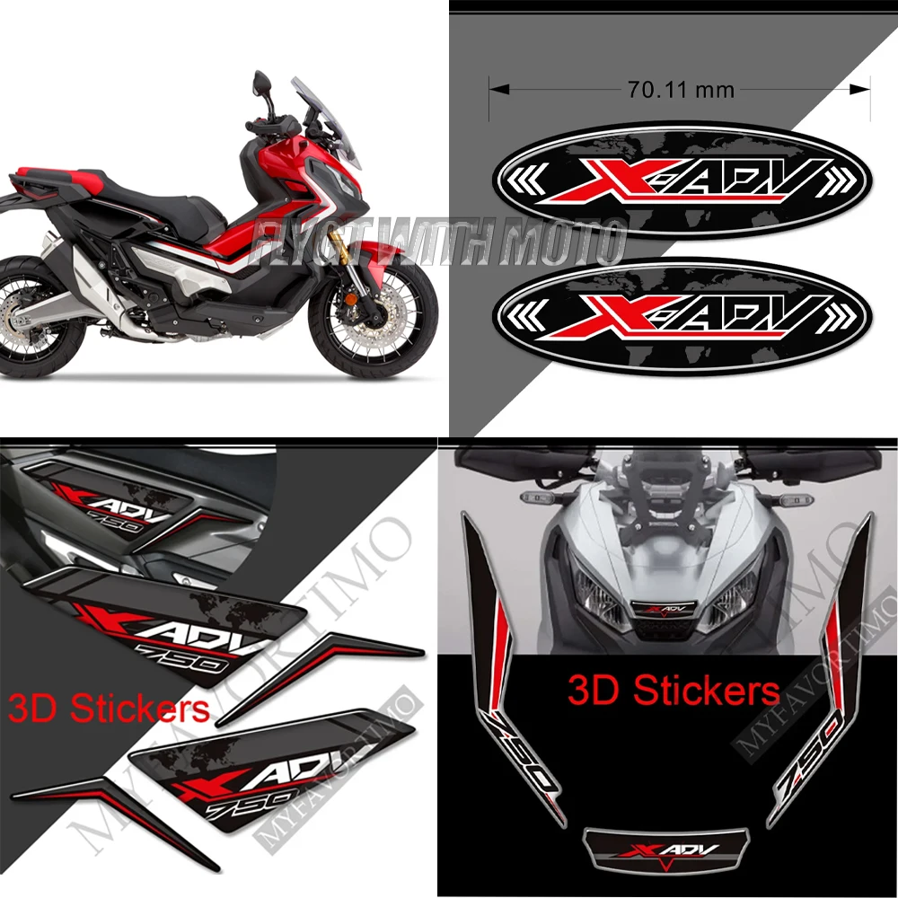 

For HONDA XADV X-ADV X ADV 750 150 Motorcycle Tank Pad Fuel Protector Fairing Emblem Windshield Side Panel Scooters Stickers 0 s