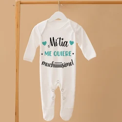 My Aunt Loves Me Very Much Babygrow Sleepsuit Baby Coming Home Outfit  Newbron Shower Gift Infant Romper Boys Girls Sleepsuit