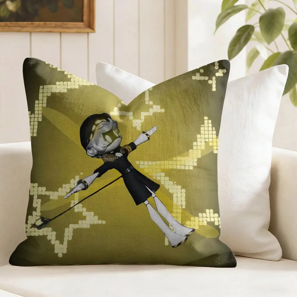 Game M-Murder D-Drones Cushion Cover Eco Linen Pillow Case Double-Sided Print Breathable Durable Zipper Home Decor Gift