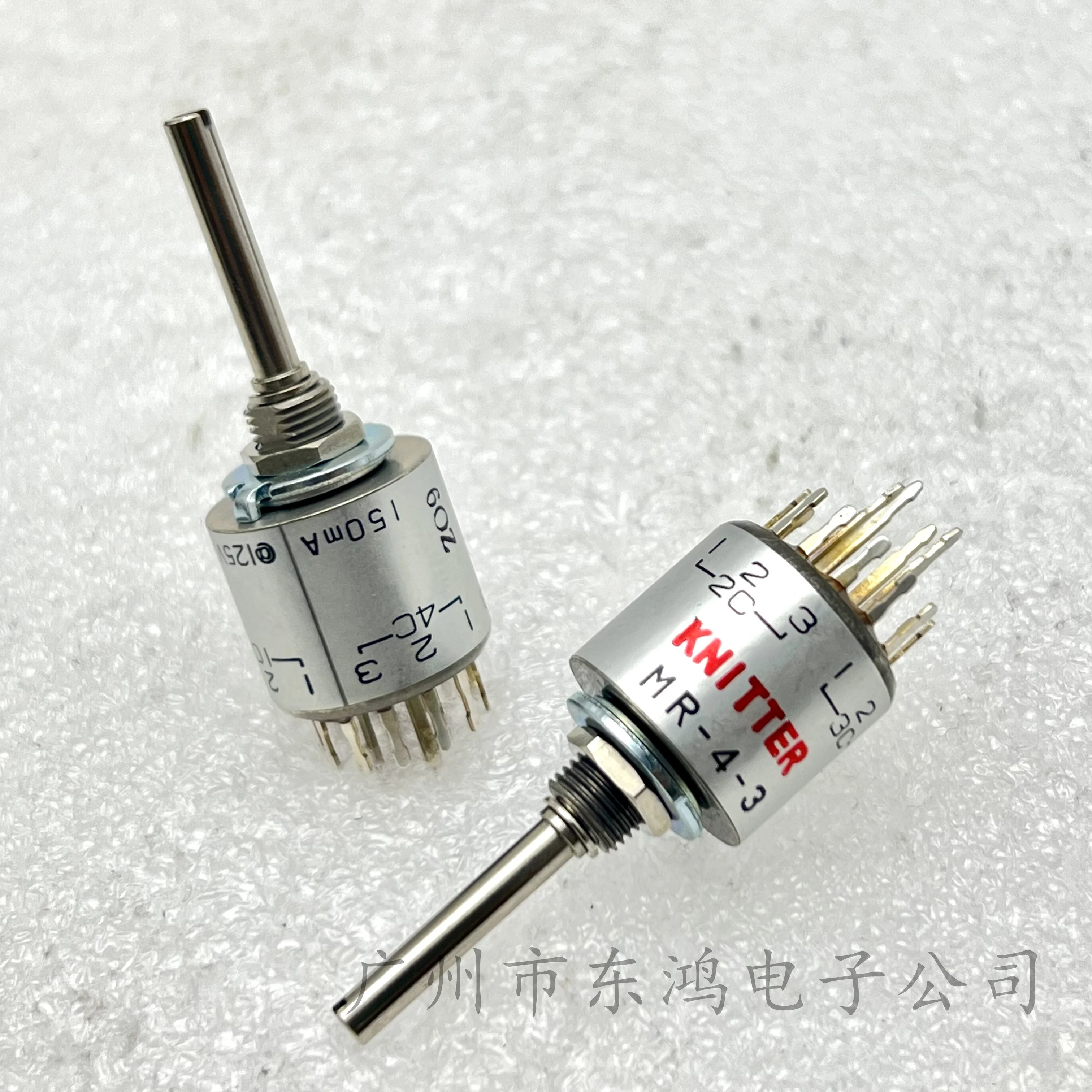 1 PCS MR-4-3 150mA Knitter-switch German instrument medical instrument rotary fluctuation switch 4 knife 3 gear shaft length25mm
