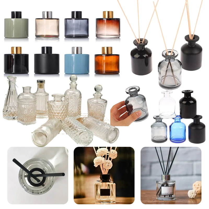 100ml/150ml Empty Aromatherapy Glass Bottle Rattan Fragrance Diffuser Bottles Scent Diffuser Glass Container Home Decor