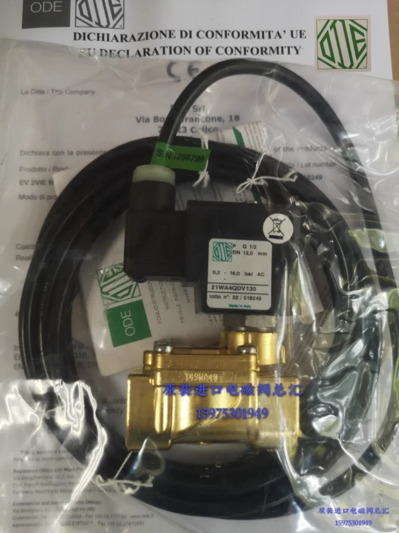 

Original Italian ODE pilot operated explosion-proof solenoid valve 21WA4QDV130 4-point normally closed explosion-proof valve