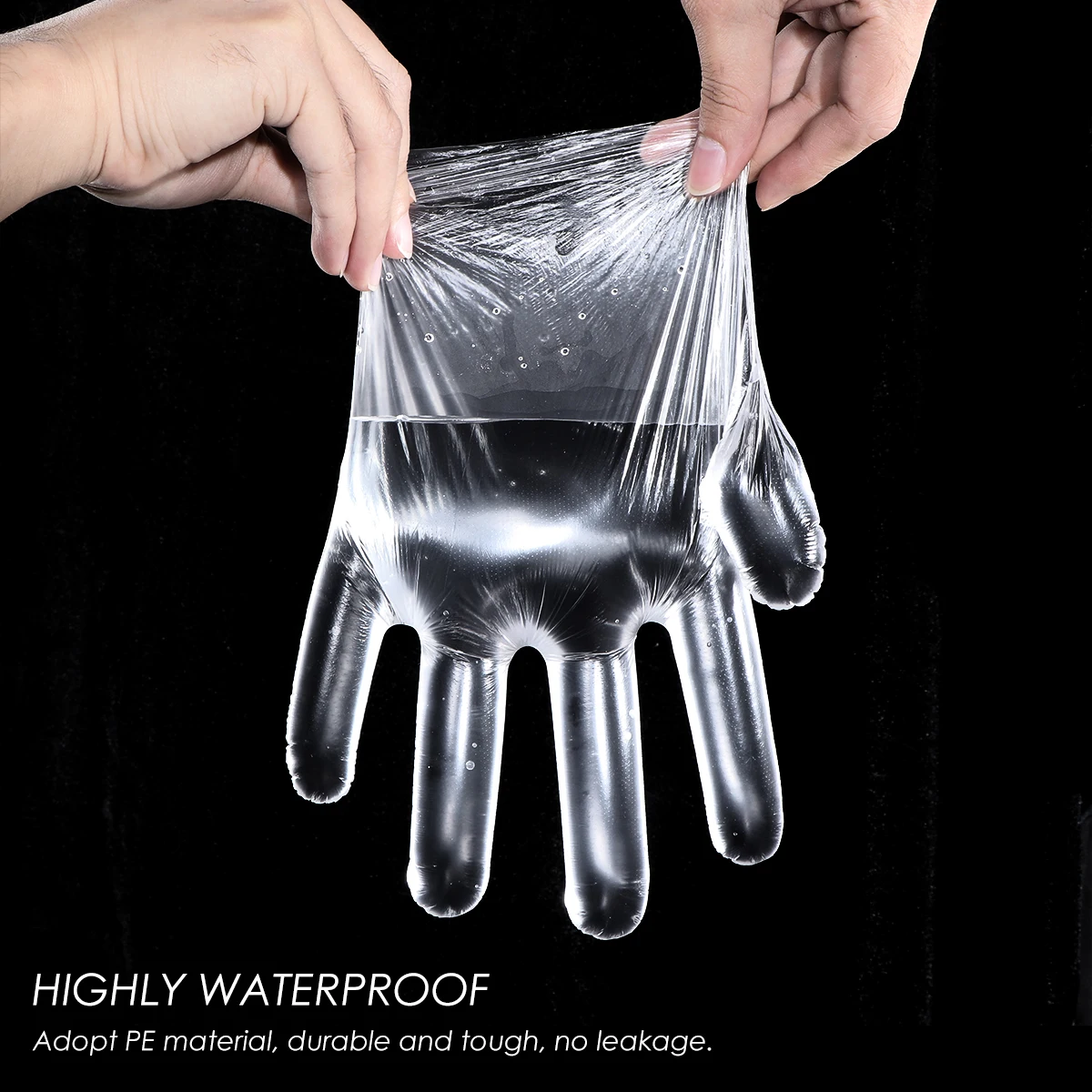 

500pcs Disposable Gloves PE Food Service Plastic Hand Protection for Cooking Kitchen Handling Ambidextrous Large Safe in Hair