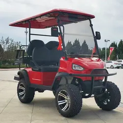 2024 New Electric Car Street Legal 48V Lithium Battery Powered Electric Golf Cart Front Bumper Golf Cart Scenic Sightseeing Car