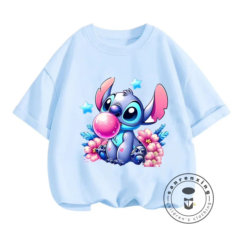 Cute and Trendy Stitch T-Shirts for Summer 2024 Ideal for Boys and Girls Embracing the Hip-Hop Fashion with Soft Cozy Upper Wear