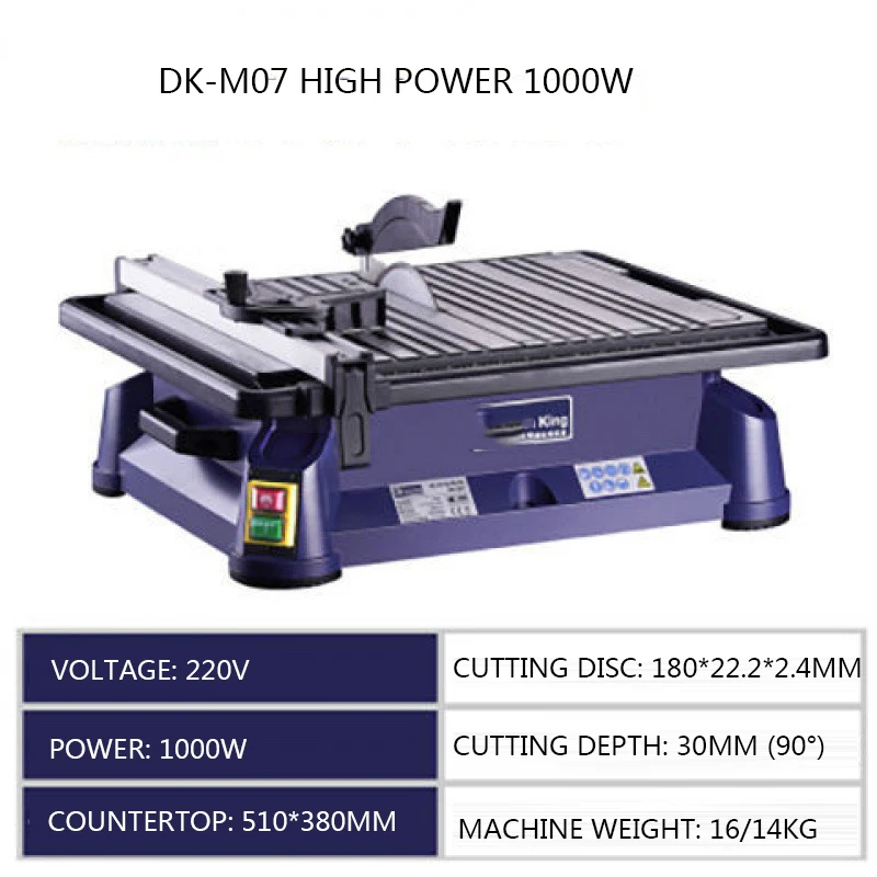 220V/1000W Portable Electric Stone Tile Cutting Saw 45 Degree Chamfering Machine Desktop Tile Cutting Machine