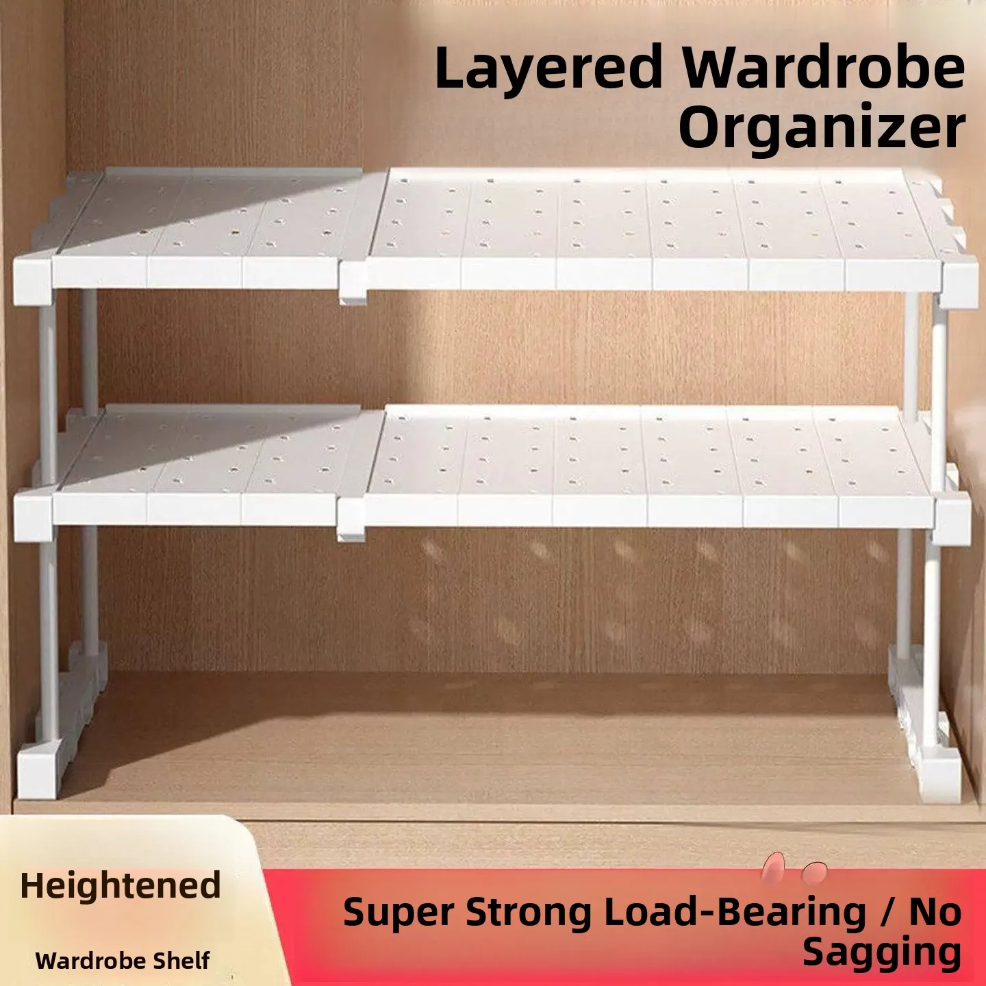 Expandable Multi-Layer Shelf Partition Cabinet Organizer Storage Solution for Dormitory And Shoe Cabinet by ABEYINUOR