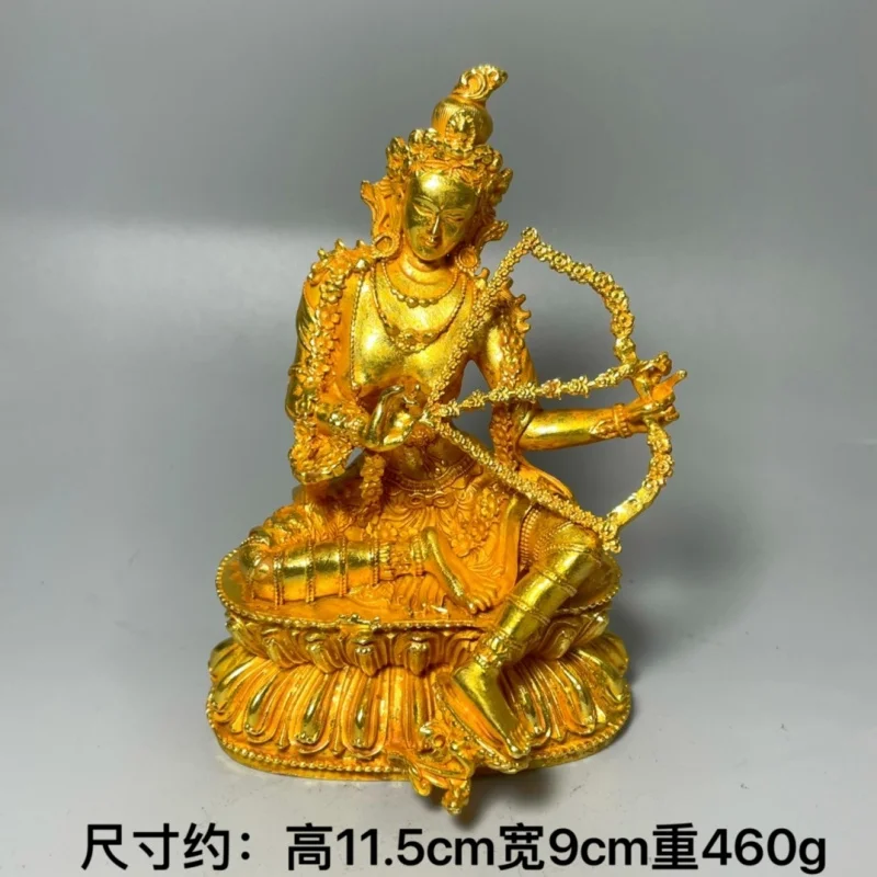

Vintage Nepalese Tibetan Buddha Gilded Tara Mother Statue Home Worship Buddha Hall Decoration Supplies Ornaments Collection