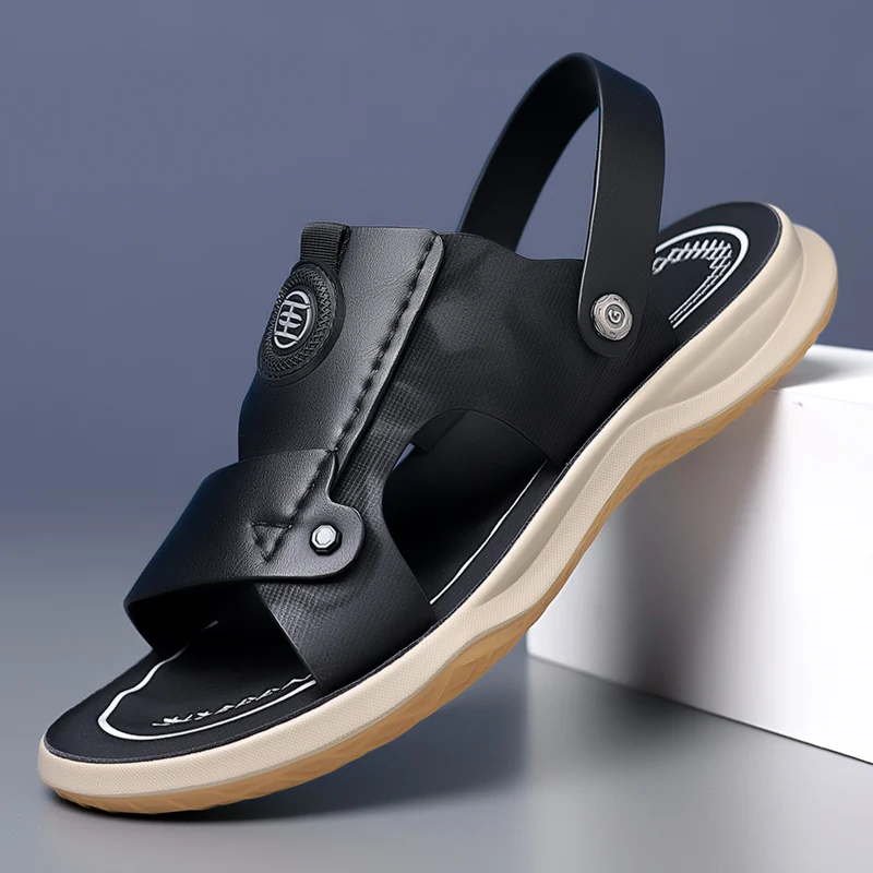 

High Quality Brand Men's Sandals Anti Slip Soft Sole Beach Camping Shoes Versatile for Home Commuting Men's Casual Shoes