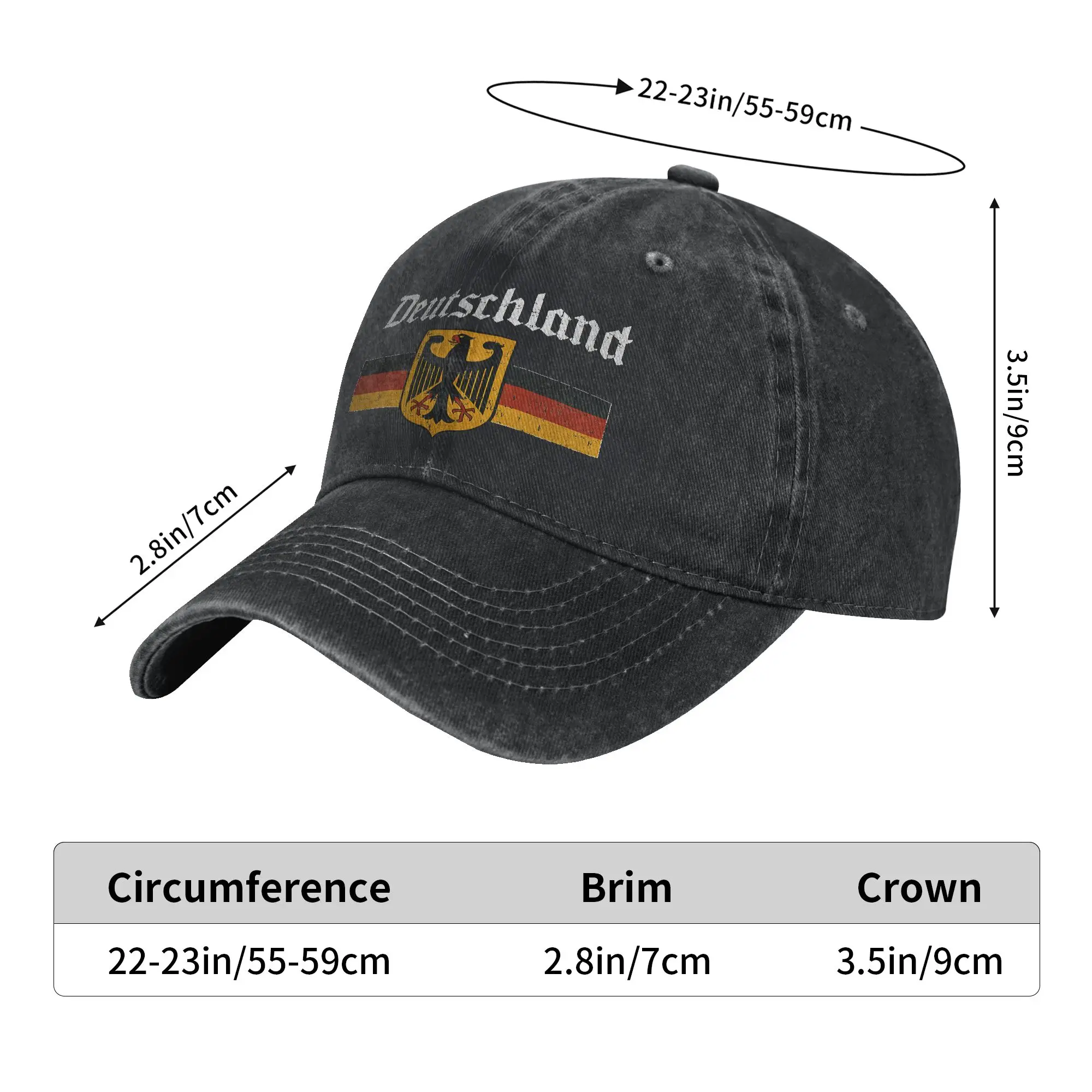 Deutschland Flag Eagle German Casual Baseball Cap For Women Men Summer  Hiking Trucker Hat Fashion Wholesale Snapback Cap