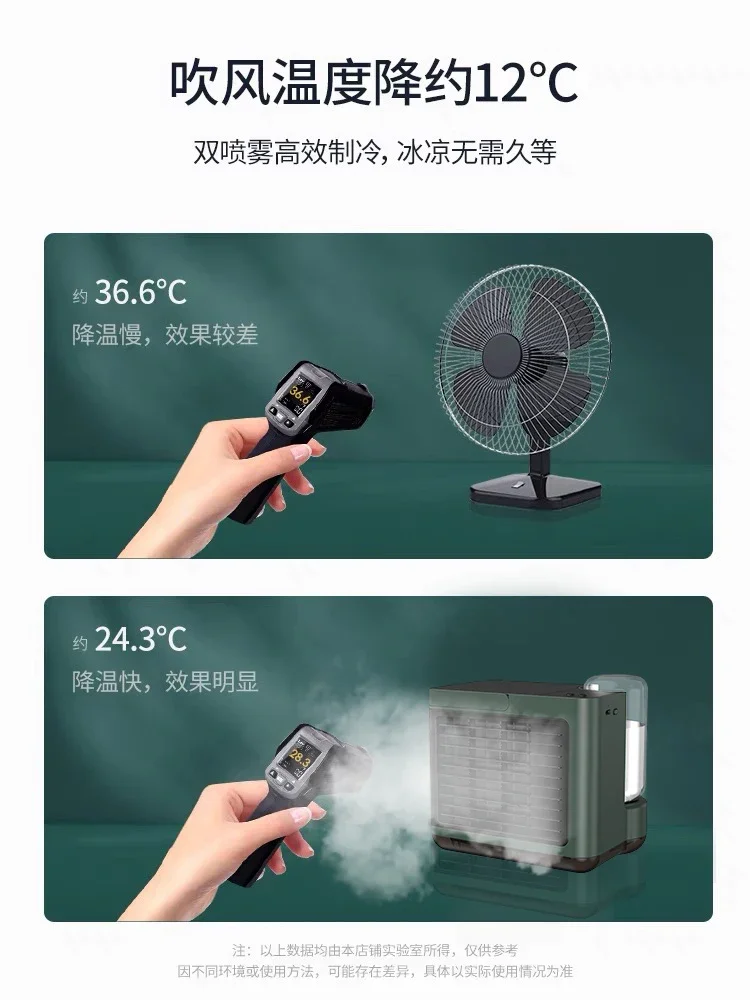 تكييف الهواء الصغيرة مروحة سطح المكتب عنبر مروحة تبريد صغيرة USB طالب صغير المحمولة قابلة للشحن مروحة الرياح الكبيرة رذاذ